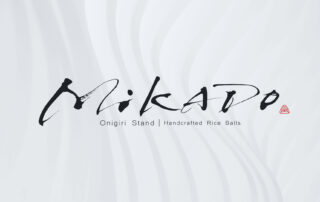 おにぎり専門店MiKADOの筆文字ロゴデザイン